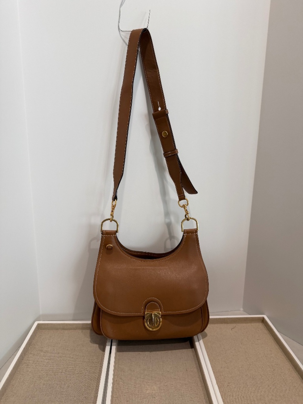Tory Burch James Saddle Bag in Tan